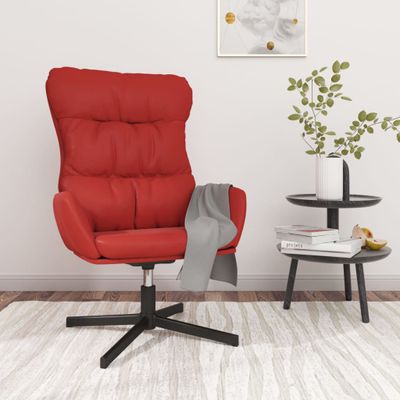 vidaXL Relaxačné kreslo vínovo-červené umelá koža