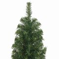 vidaXL Úzky umelý vianočný stromček so stojanom, zelený 240 cm, PVC