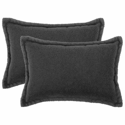 vidaXL Poťah na podložku 2 pcs HOUTEN Tmavosivá 50 x 80 cm Bouclé