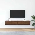 vidaXL TV stolíky 2 ks hnedý dub 80x31x25,5 cm spracované drevo