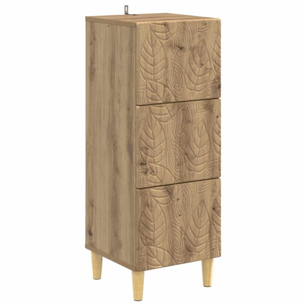 vidaXL Zásuvkový kabinet Dub artisan 33 x 34,5 x 90 cm