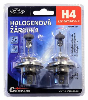 Žiarovka 12V H4 60/55W P43t blister 2ks