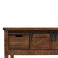 vidaXL Konzolový stolík z jedľového dreva 131x35,5x75 cm hnedý