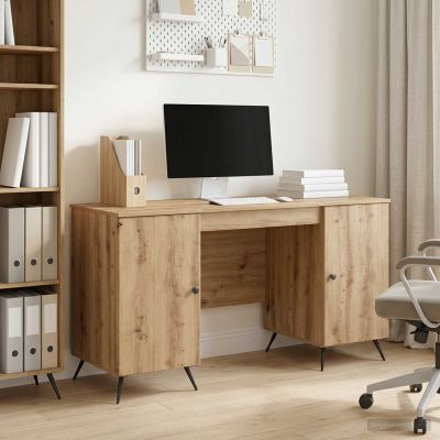 vidaXL Stôl Dub artisan 142,5 x 50 x 75 cm Kompozitné drevo