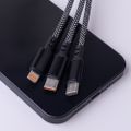 Maxlife ALLin1 kábel USB + USB-C - Lightning + 2x USB-C 1,0 m 66W čierny