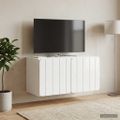 vidaXL Nástenná TV skrinka 59,5 x 31 x 30 cm Biela s vysokým leskom