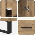 vidaXL Highboard Remeselný dub 34,5 x 34 x 180 cm Kompozitné drevo