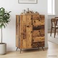 vidaXL Servírovacia skriňa Staré drevo 66 x 34,5 x 90 cm