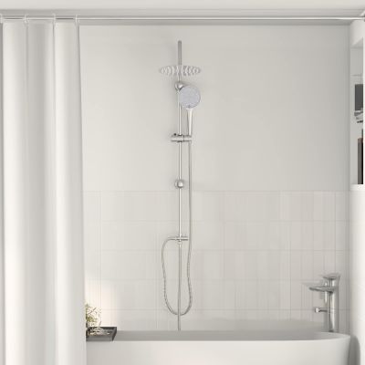 vidaXL Sprchový systém Strieborná 47 x 20 x 95 cm Nerezová oceľ