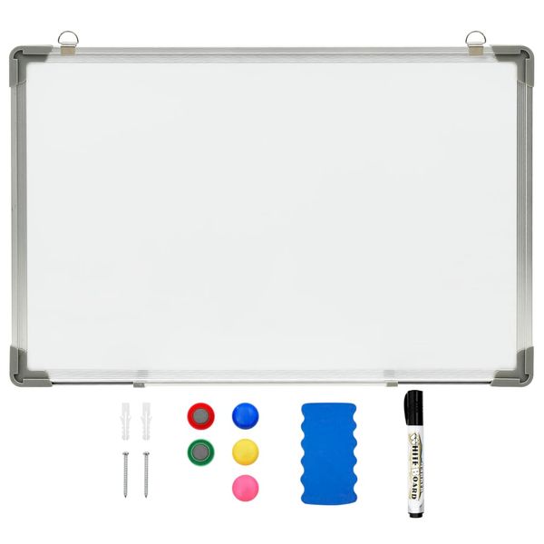 vidaXL Magnetická tabuľa stierateľná za sucha biela 50x35 cm oceľ