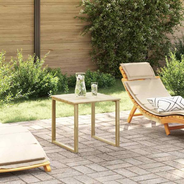 vidaXL stôl Prírodná 50,5 x 50 x 46 cm Impregnované borovicové drevo