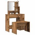 VidaXL súprava toaletného stolíka Old Wood Engineered Wood