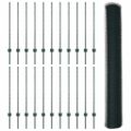 vidaXL Hexagonálny plot s stĺpom 50 x 1 m PVC potiahnutá oceľ Zelená