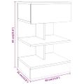 vidaXL Nočné stolíky 2 ks údený dub 40x35x65 cm spracované drevo