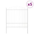 vidaXL Záhradný plot WOERDEN 5 ks 170 x 215 cm Biela