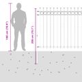 vidaXL Kruhový plot TILBURG 200 x 200 cm Čierna
