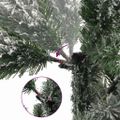 vidaXL Umelý výklopný vianočný stromček so snehovými vločkami 150 cm