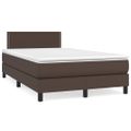 vidaXL Boxspring posteľ s matracom hnedá 120x200 cm umelá koža