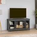 vidaXL TV skrinka sivá 103x36,5x52 cm masívna borovica