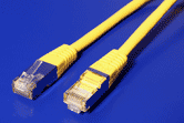 FTP patchkabel kategórie 5e, 0,25m, žltý