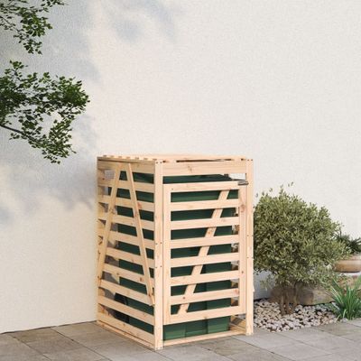 vidaXL Úložný box pre odpadkový kôš 84x90x128,5 cm masívna borovica