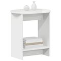 vidaXL Bočný stôl Biela s vysokým leskom 50 x 39,5 x 55 cm