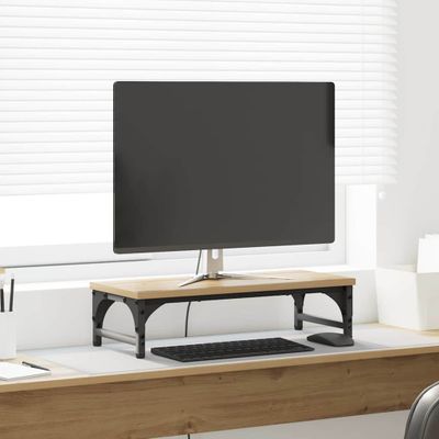 vidaXL Stojan na monitor Remeselný dub 55 x 23 x 14 cm