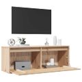 vidaXL Nástenná skriňa 100x30x35 cm masívna borovica