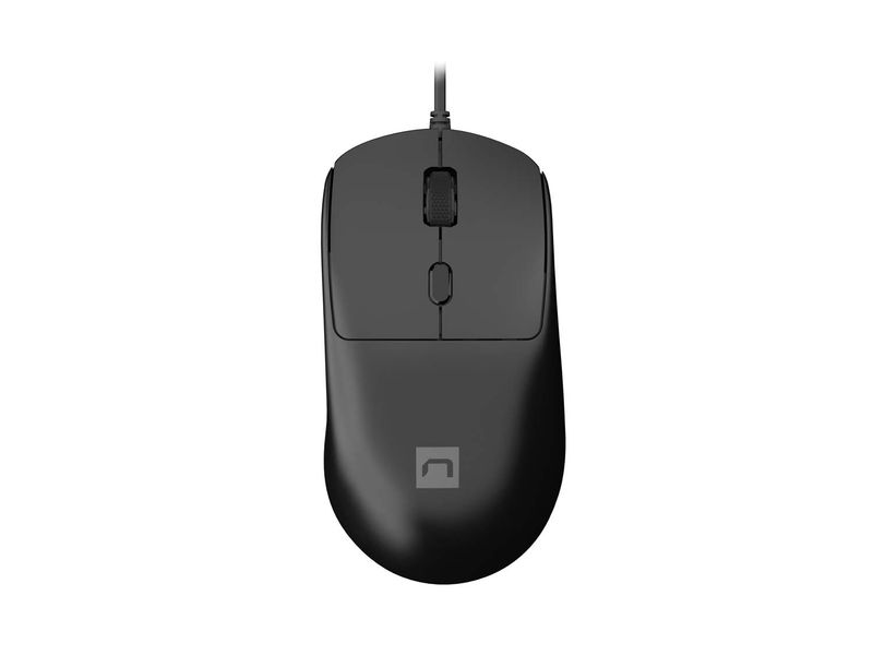 Natec laserová myš HAWK 2/Kancelárska/Laserová/2 400 DPI/Drôtové USB-A/Čierna