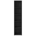 vidaXL Skrinky na CD 2 ks, lesklá čierna 21x16x93,5cm kompozitné drevo