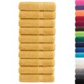 vidaXL Prémiové sprchové uteráky SOLUND 10 ks zlaté 70x140 cm 600 g/m2