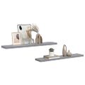 vidaXL Plávajúce nástenné police 2 ks, sivé 120x23,5x3,8 cm, MDF