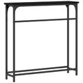 vidaXL Konzolový stôl Čierny dub 75 x 19,5 x 75 cm Kompozitné drevo