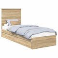 vidaXL Úložná posteľ Sonoma dub 75 x 190 cm Kompozitné drevo