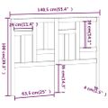 vidaXL Čelo postele biele 140,5x4x100 cm masívna borovica