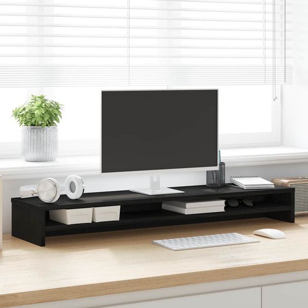 vidaXL Stojan na monitor, čierny dub, 100x24x13 cm, umelé drevo
