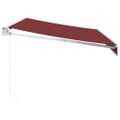 vidaXL Ručne zaťahovacia markíza vínová 350x250 cm