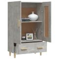 vidaXL Vysoká skrinka betónovo sivá 70x31x115 cm spracované drevo