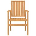 vidaXL Stohovateľné záhradné stoličky 2 ks 56,5x57,5x91 cm masívny tík