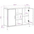 vidaXL Servírovacia skriňa Sivý Sonoma 97 x 33 x 81 cm