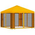 vidaXL Záhradný altánok so bočnými stenami 3 x 3 m Žltá