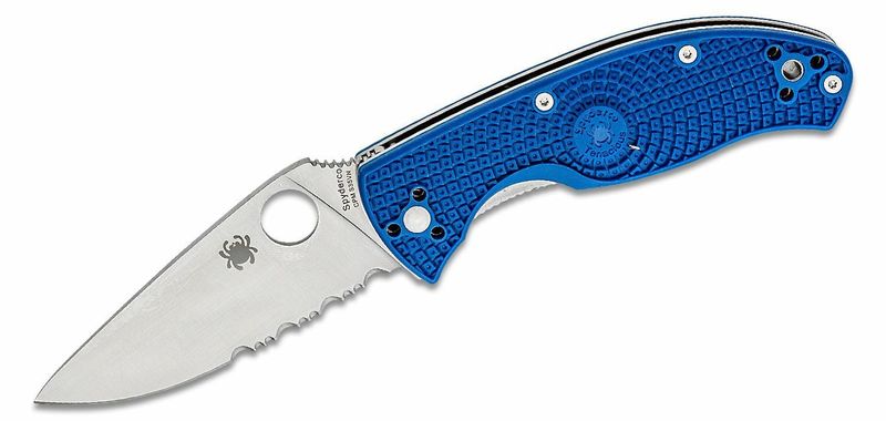 Spyderco C122PSBL Tenacious Lightweight Blue vreckový nôž 8,6 cm, Satin, modrá, FRN