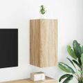 vidaXL TV nástenné skrinky s LED svetlami 2 ks dub sonoma 30,5x35x70cm