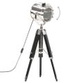 vidaXL Lampa na statíve čierna 69 cm mangovníkový masív