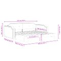 vidaXL Denná posteľ s rozkladacou posteľou krémová 100x200 cm látka