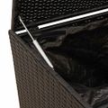 vidaXL Záhradný úložný box s kolieskami čierny 190 l polyratan