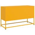 vidaXL TV skrinka horčicovožltá 100,5x39x60,5 cm oceľ