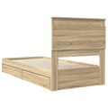 vidaXL Úložná posteľ Sonoma dub 75 x 190 cm Kompozitné drevo
