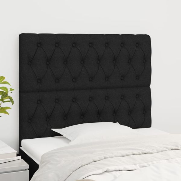 vidaXL Čelo postele čierne 90x7x118/128 cm látkové