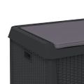 vidaXL Záhradný úložný box s podsedákom antracitový 125 l PP